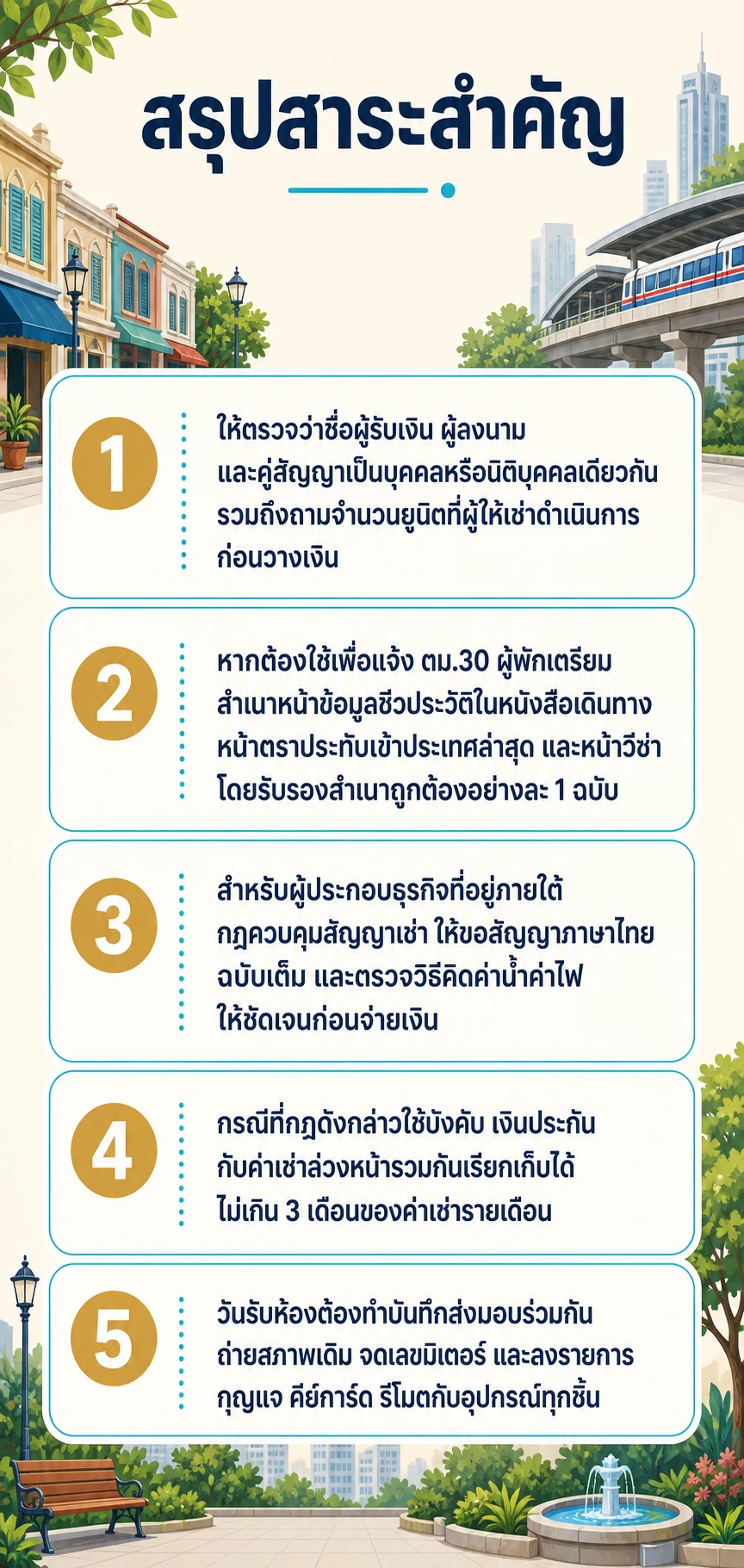 อินโฟกราฟิกสรุปข้อมูล เช่าคอนโดอโศก ชาวต่างชาติ: เอกสารและสัญญาที่ต้องเช็ก