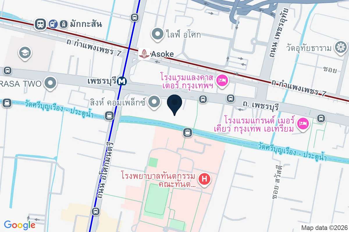 แผนที่ตำแหน่งศุภาลัย พรีเมียร์ แอท อโศก