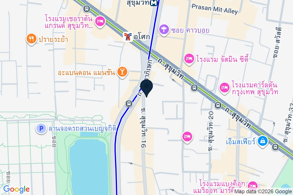 แผนที่ตำแหน่งClover Sky Bar & Restaurant