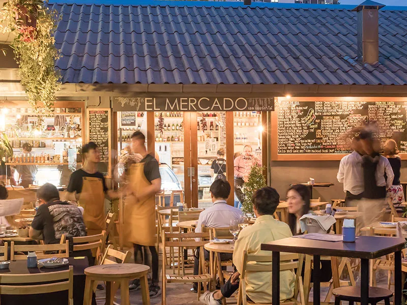 แผนที่เส้นทางเดินจากBTS พร้อมพงษ์ไปEl Mercado ย่านอโศก